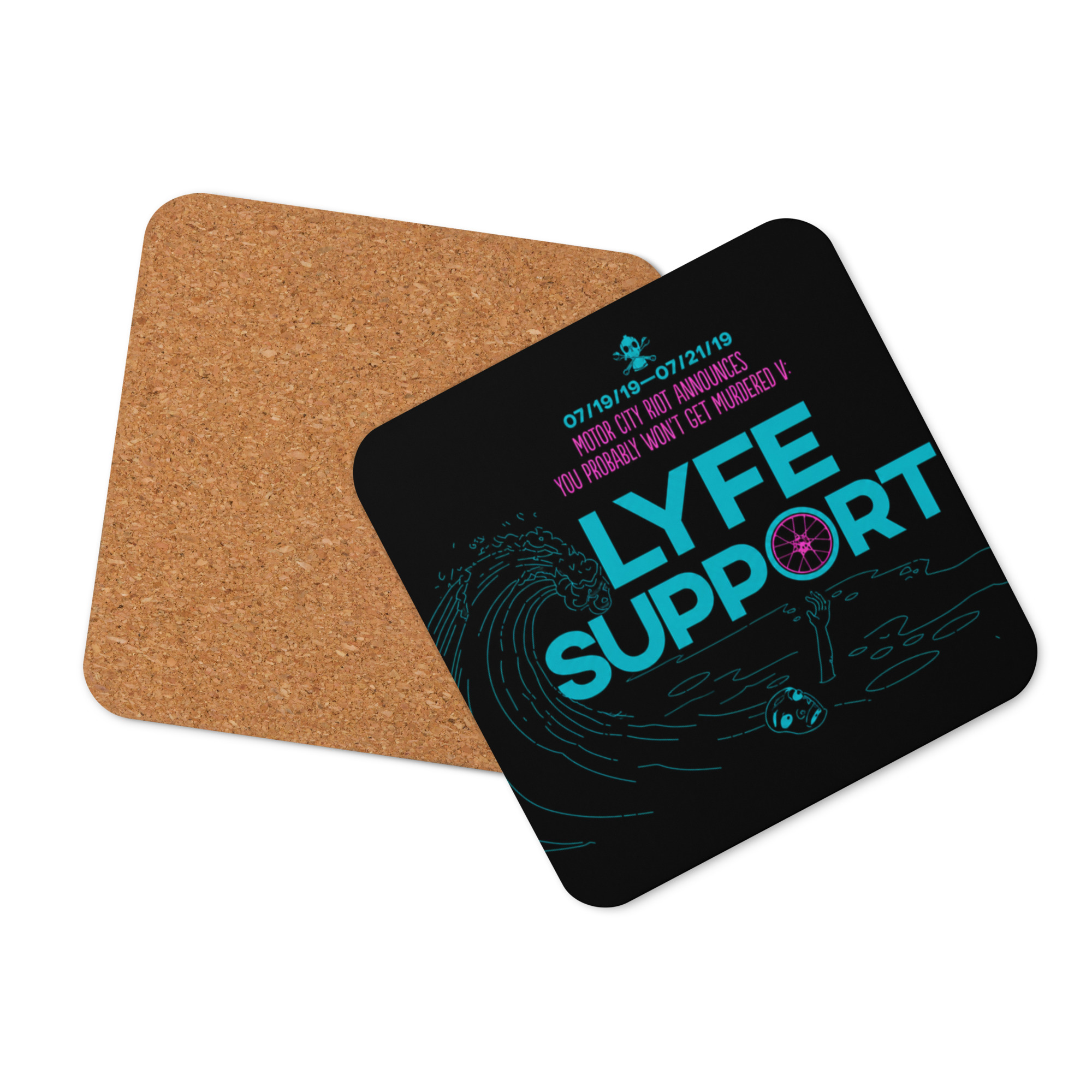 YPWGM5: Lyfe Support Rally Commemorative Cork-Back Coaster
