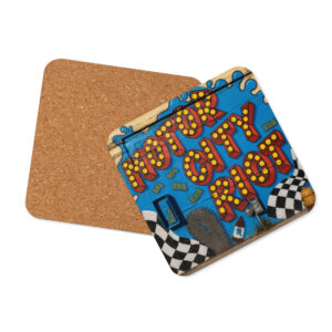 ONYC Motor City Riot Mural Cork-back coaster