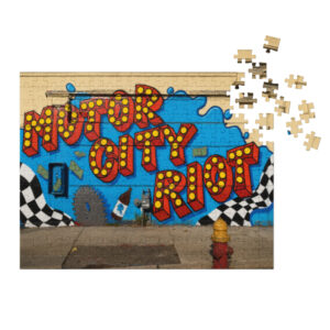 Motor City Riot Jigsaw puzzle with tin