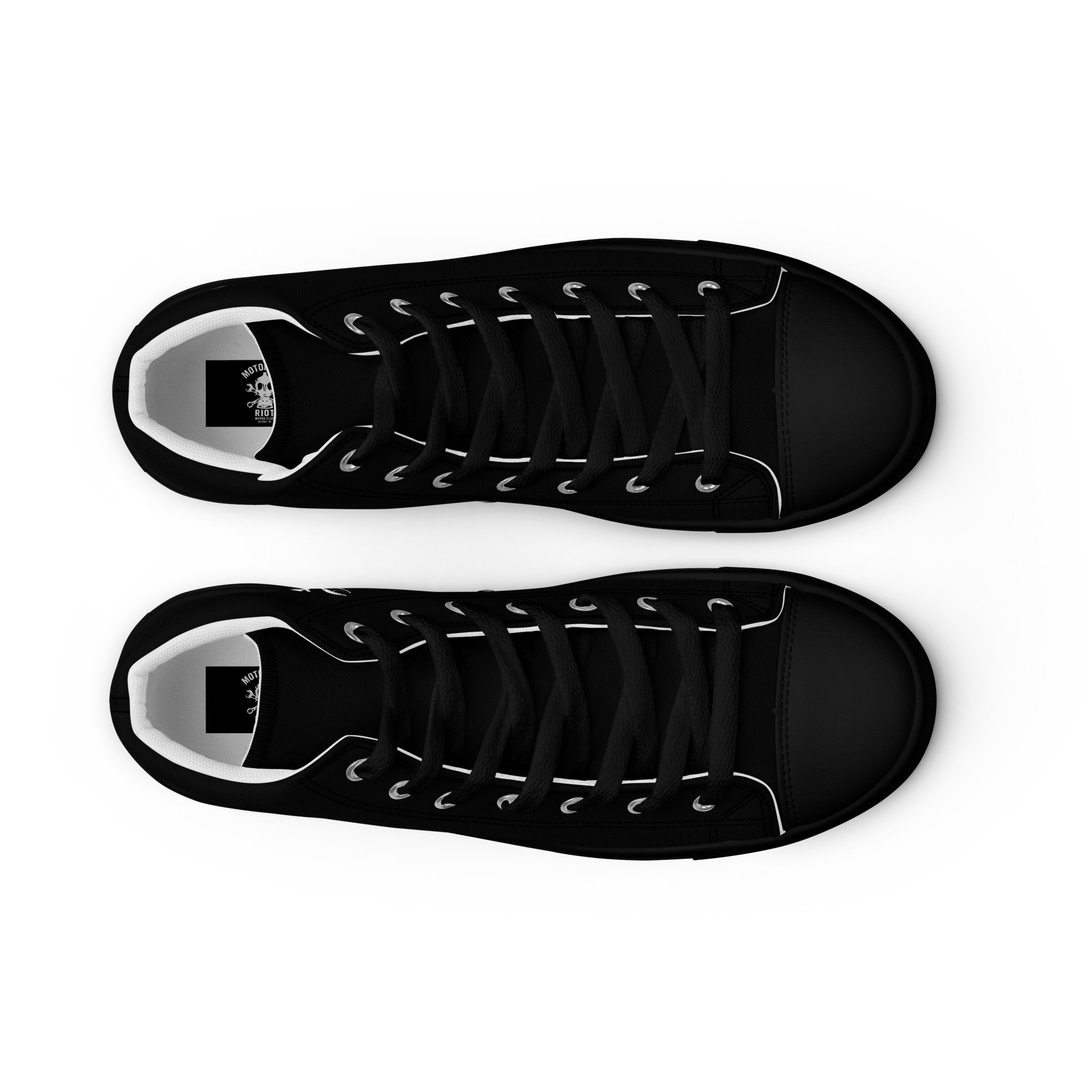 Motor City Riot Men’s high top canvas shoes "emergency moped brakes" - Image 14