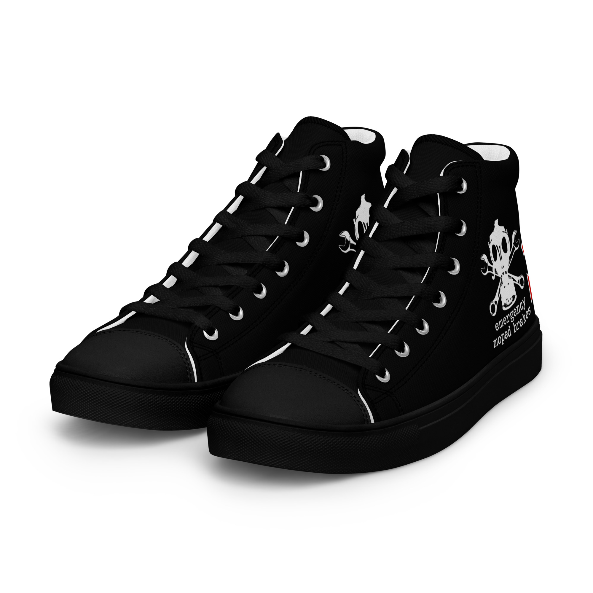 Motor City Riot Men’s high top canvas shoes "emergency moped brakes" - Image 12