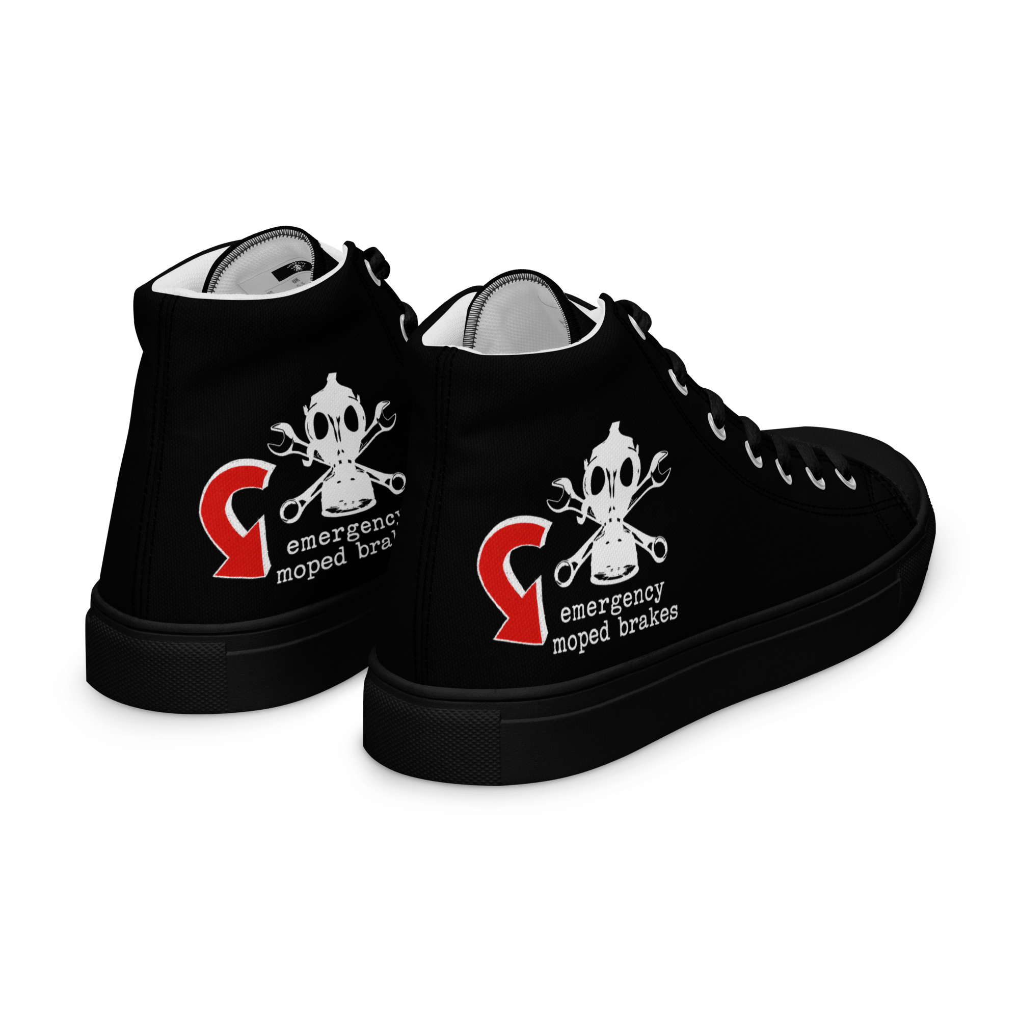 Motor City Riot Men’s high top canvas shoes "emergency moped brakes" - Image 16