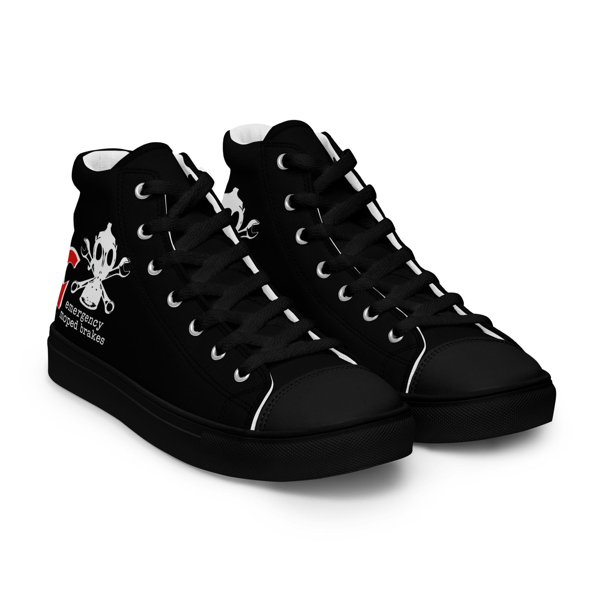 Motor City Riot Men’s high top canvas shoes "emergency moped brakes" - Image 8